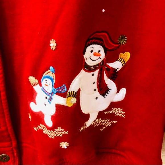 PXL Alfred Dunner Christmas Button Up Jacket - Picture 4 of 6